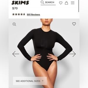 SKIMS Classic Black Bodysuit